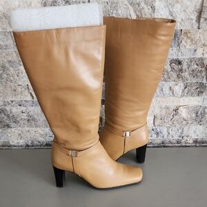Naturalizer Tan Leather Knee-High Boots